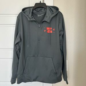 Men’s gray 1/4 zip Under Armour hoodie